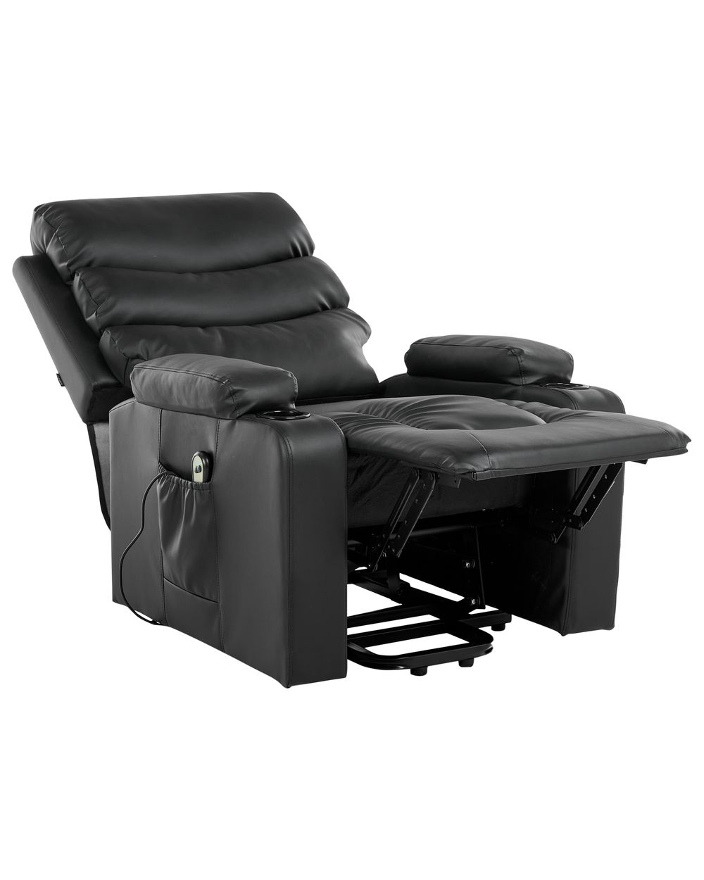 Electric Recliner Chair ETER Faux Leather Black