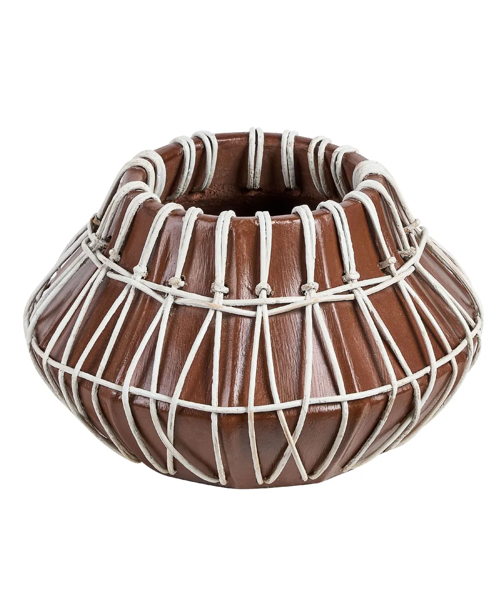 Decorative Vase KLUET 22 cm Ceramic Brown