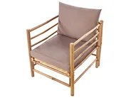 Garden Lounge Set with Table 5 Seater CERRETO Bamboo Taupe_908926