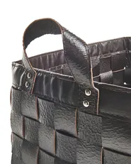 Set of 2 Baskets SIPPAR Faux Leather Dark Brown_954332