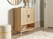 Shoe Storage Cabinet PEROTE Rattan Light Brown_916352