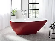 Kylpyamme vapaasti seisova GUIANA 173 x 82 cm Punainen_1177775