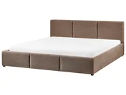 Säng med förvaring BOUSSE Bouclé Taupe 180 x 200 cm_980174