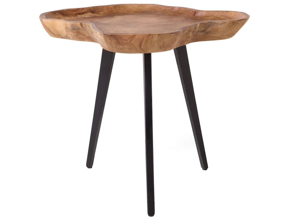 Side Table ELSA Teak Wood Brown_678494