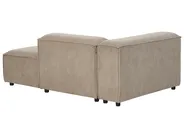 Modular Corner Sofa 2 Seater ARDAL with Ottoman Corduroy Light Brown Left Hand_940694