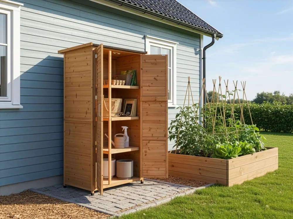 Tool Shed ARSEGO 96 cm 67 cm Fir Wood Light Brown