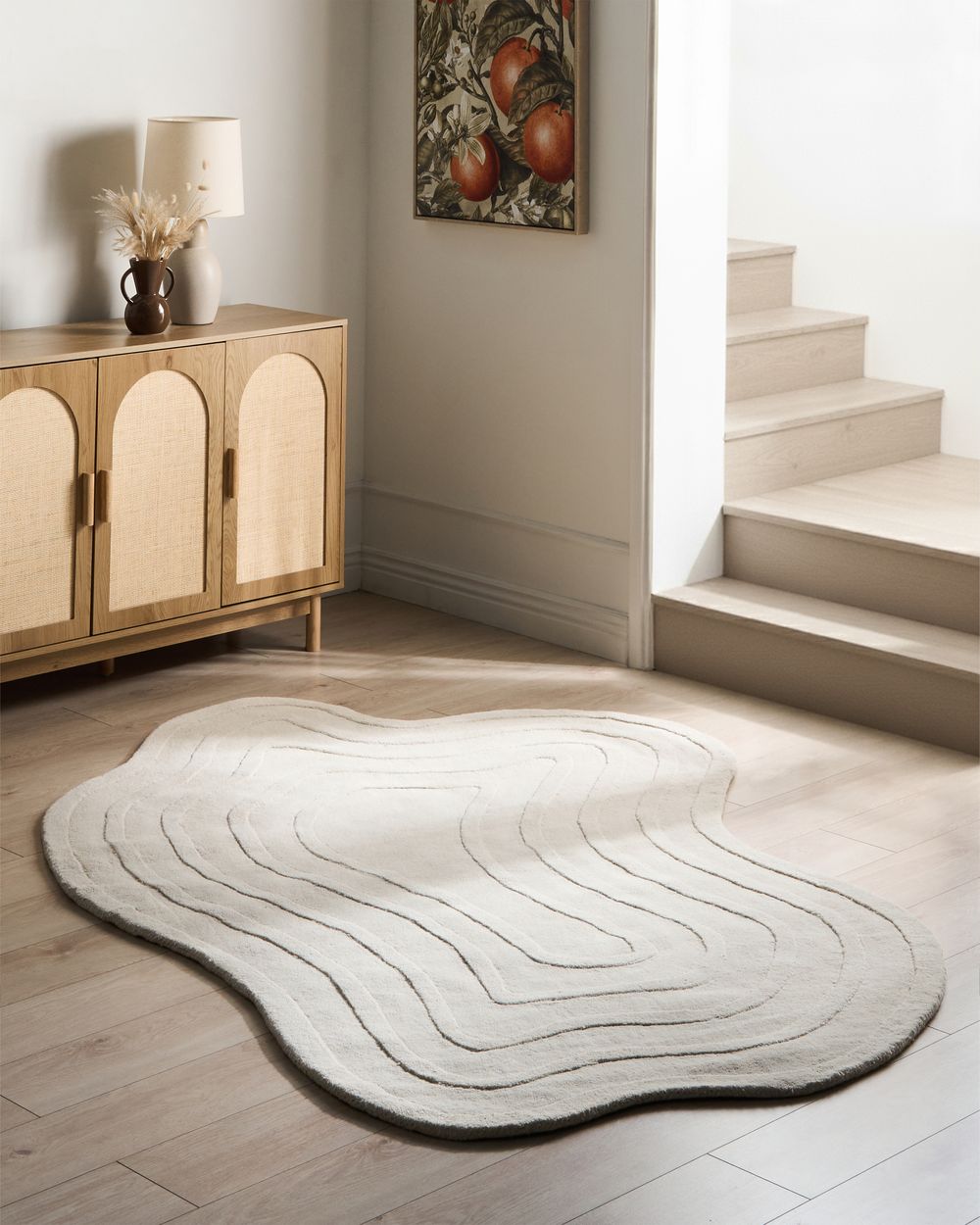 Rug SATNA Beige 160 x 230 cm Wool