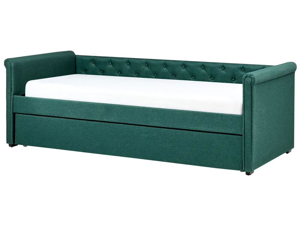 Trundle Bed Fabric LIBOURNE 90 x 200 cm (EU Single) Dark Green_737122