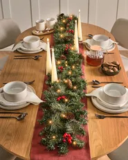 Christmas Garland LED TENALA 180 cm Green_813303
