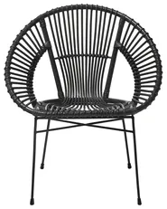 Dining Chair SARITA Rattan Black_734870