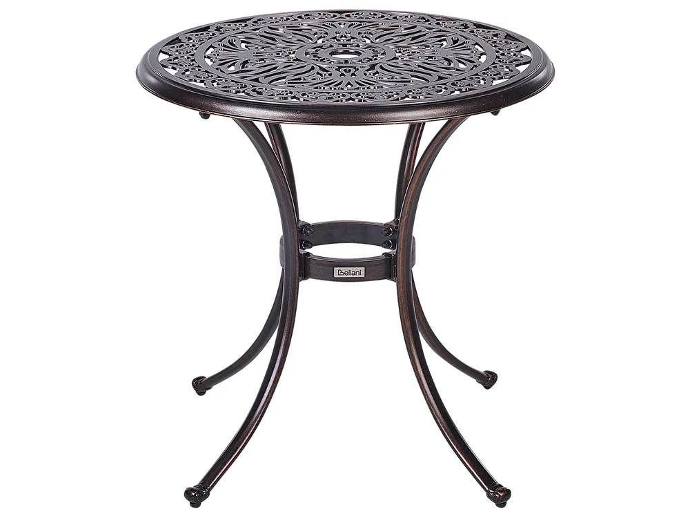 Bistro Table ANDALO 68 cm 68 cm Metal Brown_931785