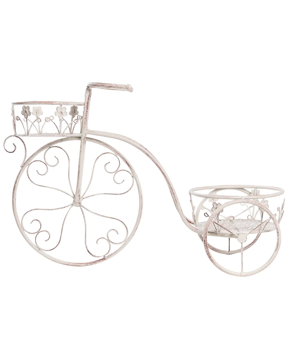 Växtställ Cykel WILDROSE 66 cm Metall Off-White_1093866