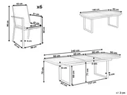 Garden Dining Set 6 Seater VALCANETTO/BUSSETO Metal Grey_922869