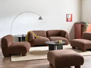 Modulär soffgrupp 4-sits MJALBI Bouclé Brun_1075381