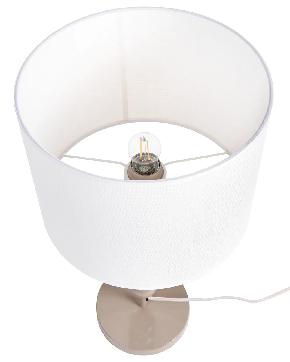 Table Lamp LOKY Metal White/ Beige_1067624