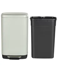 Papperskorg med pedal 30 L ECOCOLLECT Metall Ljusgrön_992742