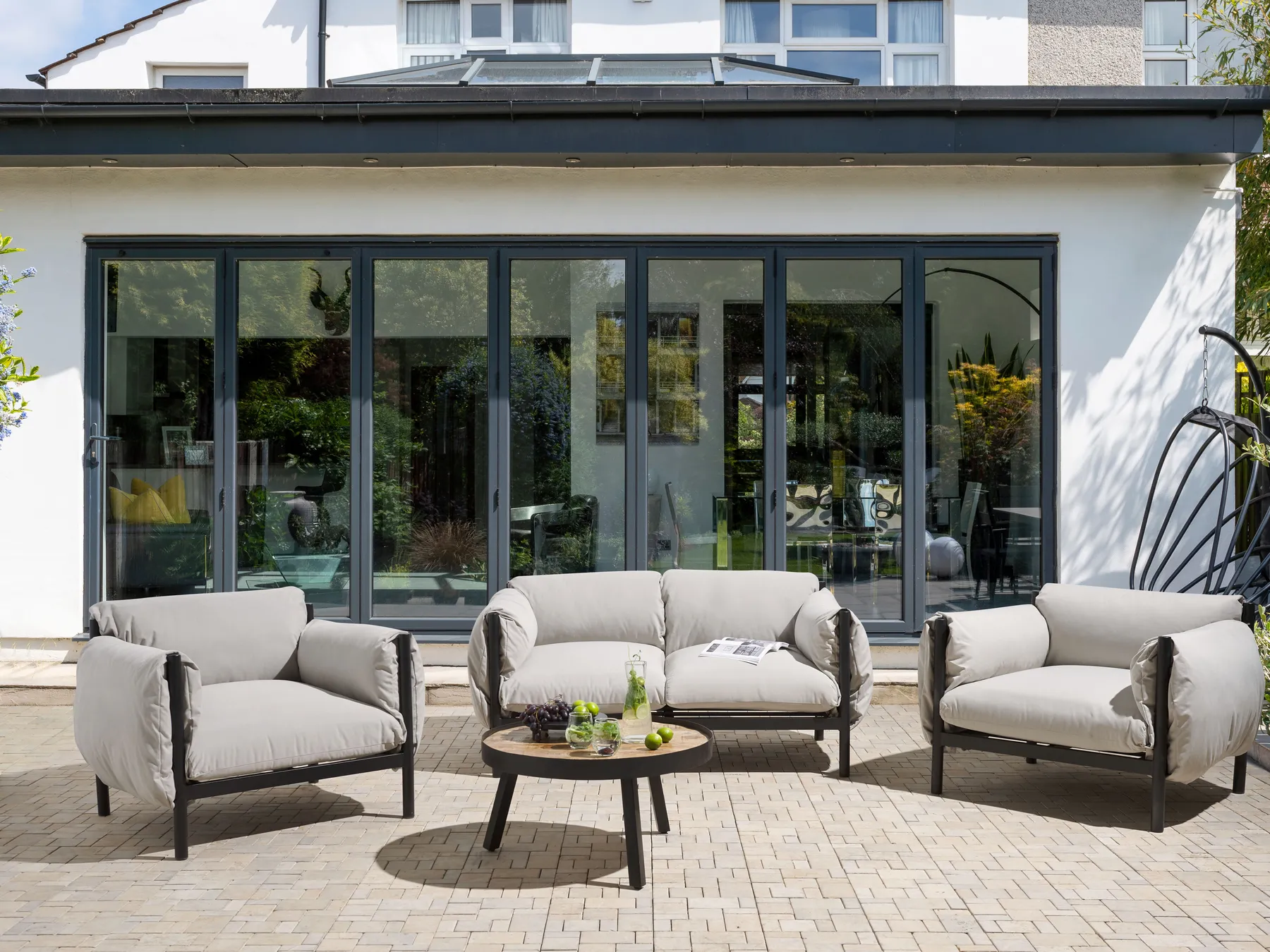 Garden Sofa Set 4 Seater ESPERIA Metal Grey_868681