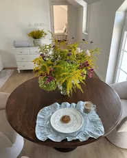 Dining Table SILVON Dark Brown 120 cm 120 cm Mango Wood_1156228