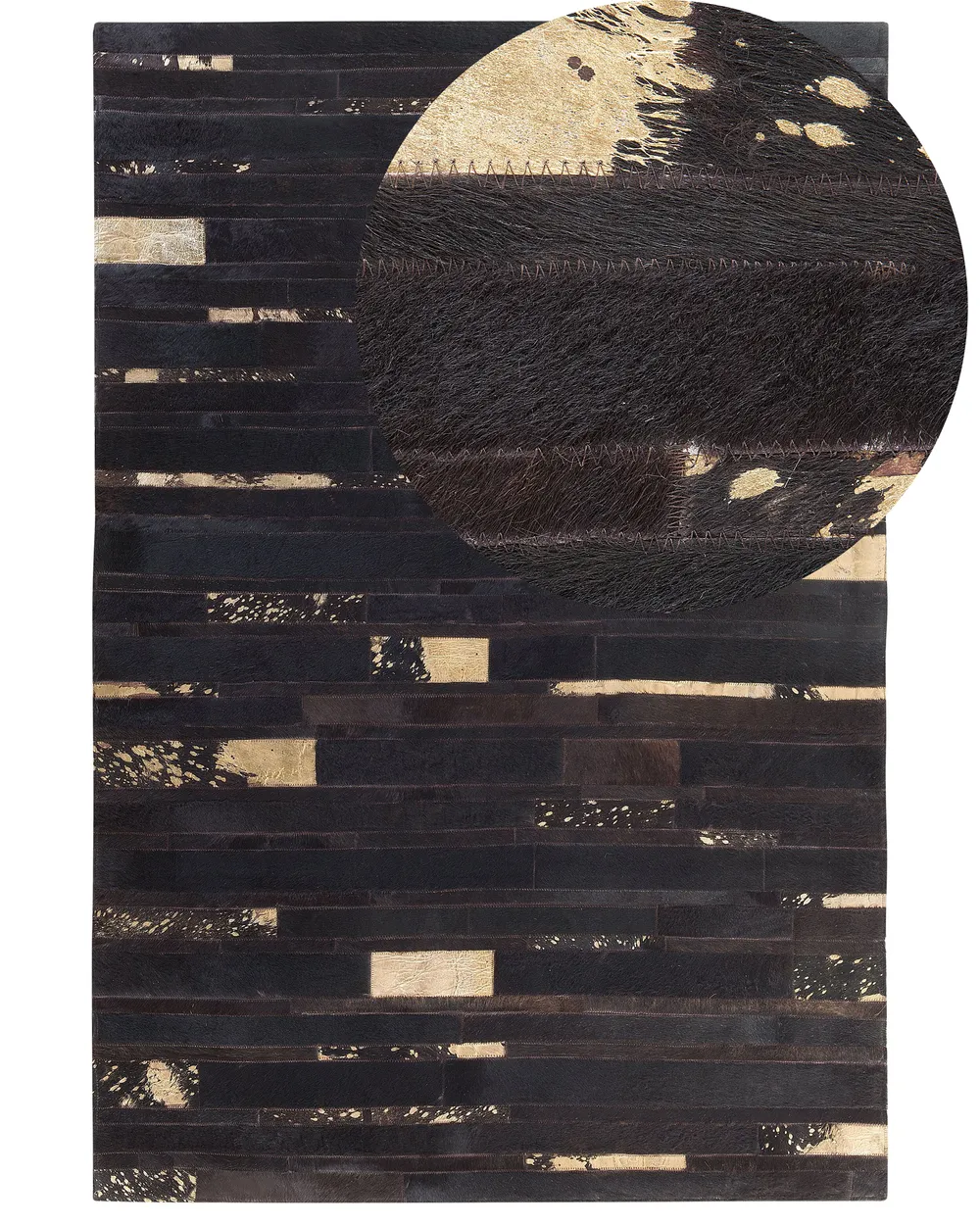Rug ARTVIN Brown 140 x 200 cm Leather