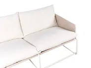 Garden Sofa Set 3 Seater PONTE Metal Light Beige_1013375