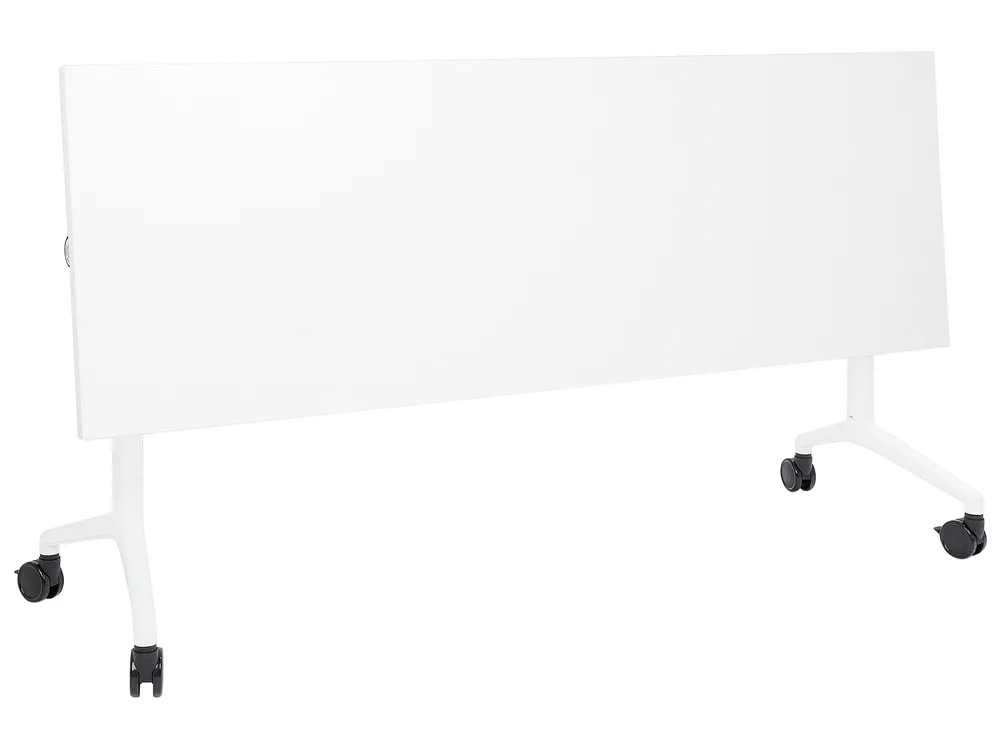 Työpöytä taitettava CAVI 180 cm 60 cm pyörillä Valkoinen_922294