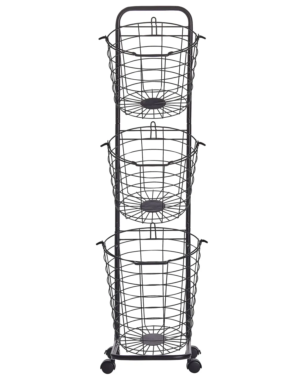 Basket Stand AYAPAL with Wheels Metal Black