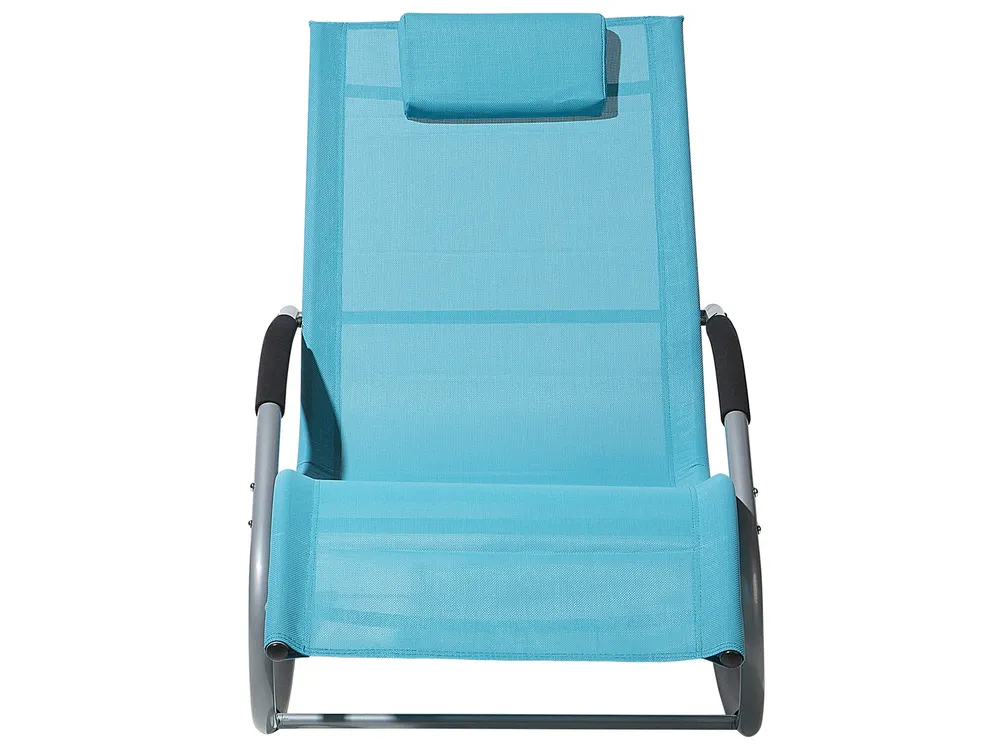 Rocking Sun Lounger CARANO Metal Turquoise_689435