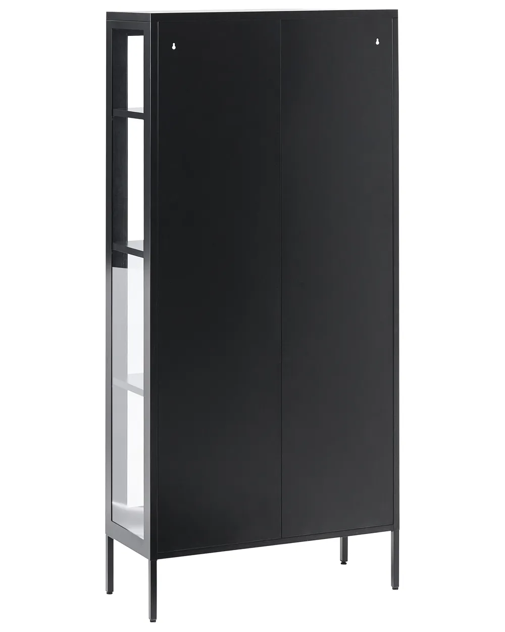 Glass Display Cabinet HARTY 80 cm Metal Black_850442