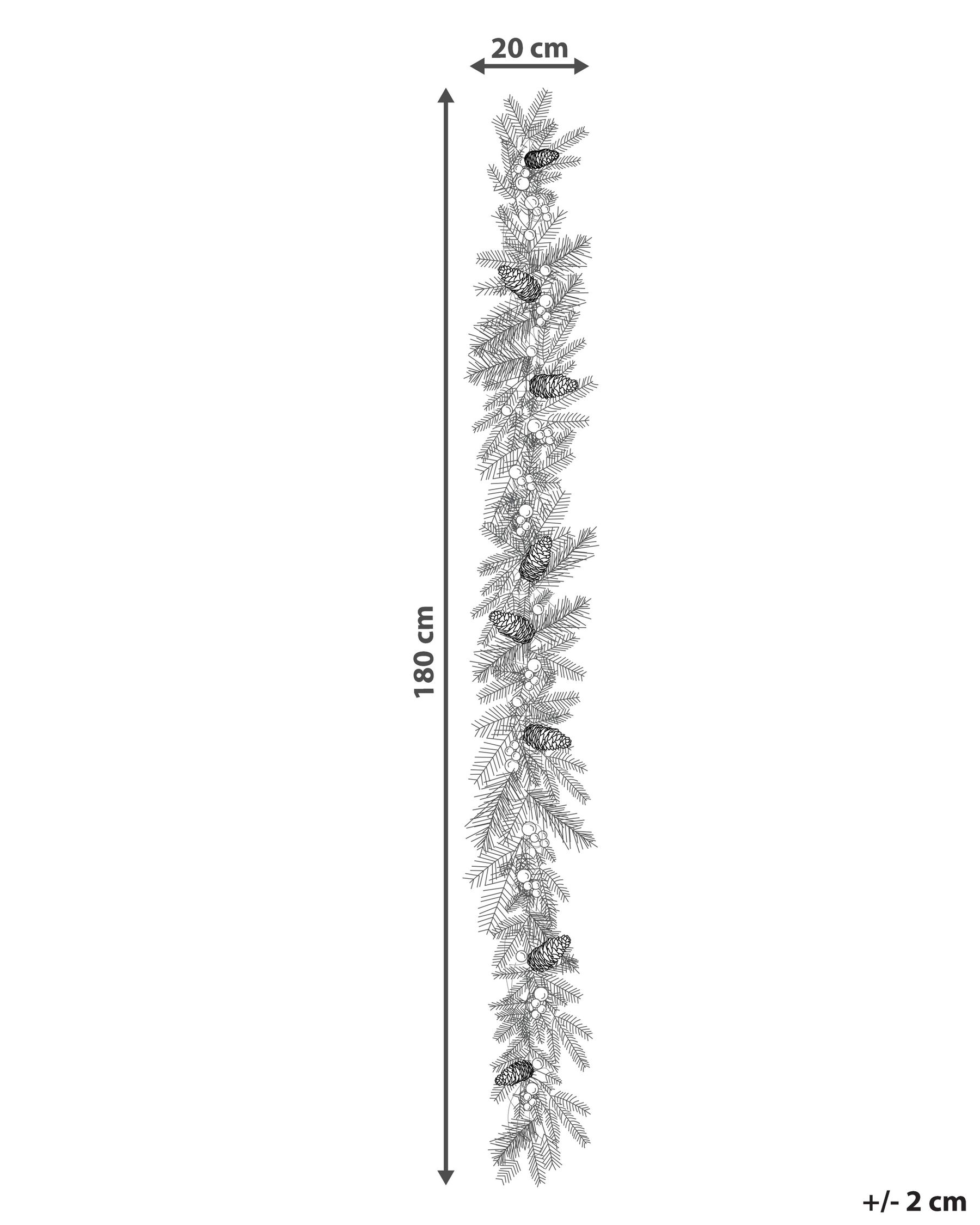 Christmas Garland LED TENALA 180 cm Green_813308