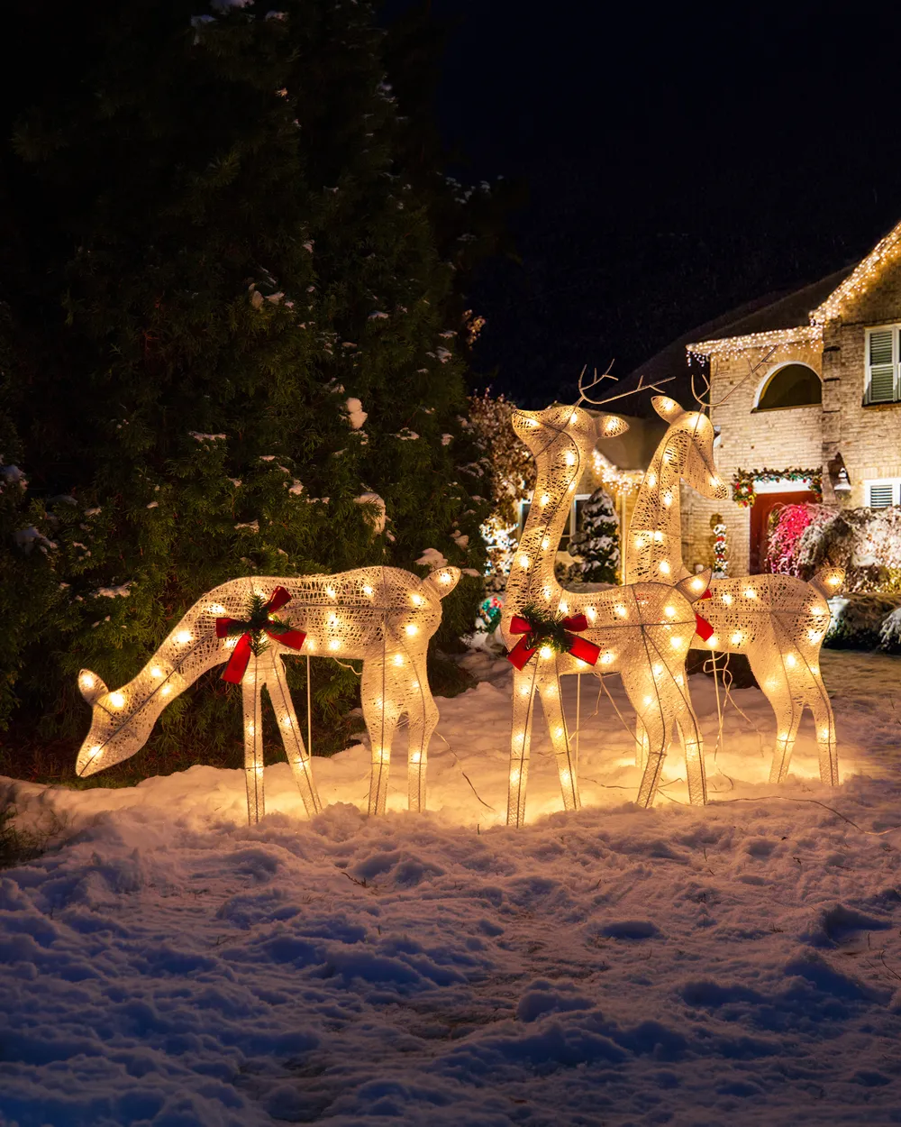 Ulkokoriste LED-valo ANGELI 92/85/49 cm Poro Valkoinen_829701