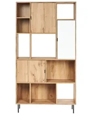 5 Tier Shelving Unit AMOS 185 cm Light Brown_955908