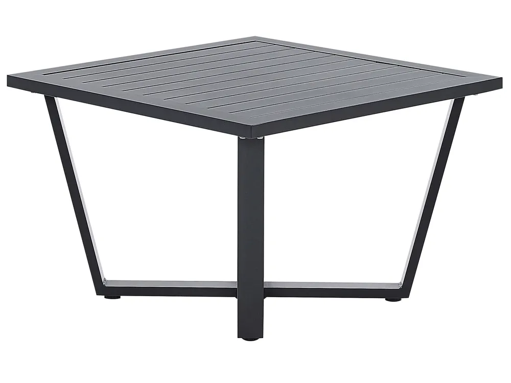Garden Corner Sofa with Table 5 Seater VIZZINI Metal Grey_798491