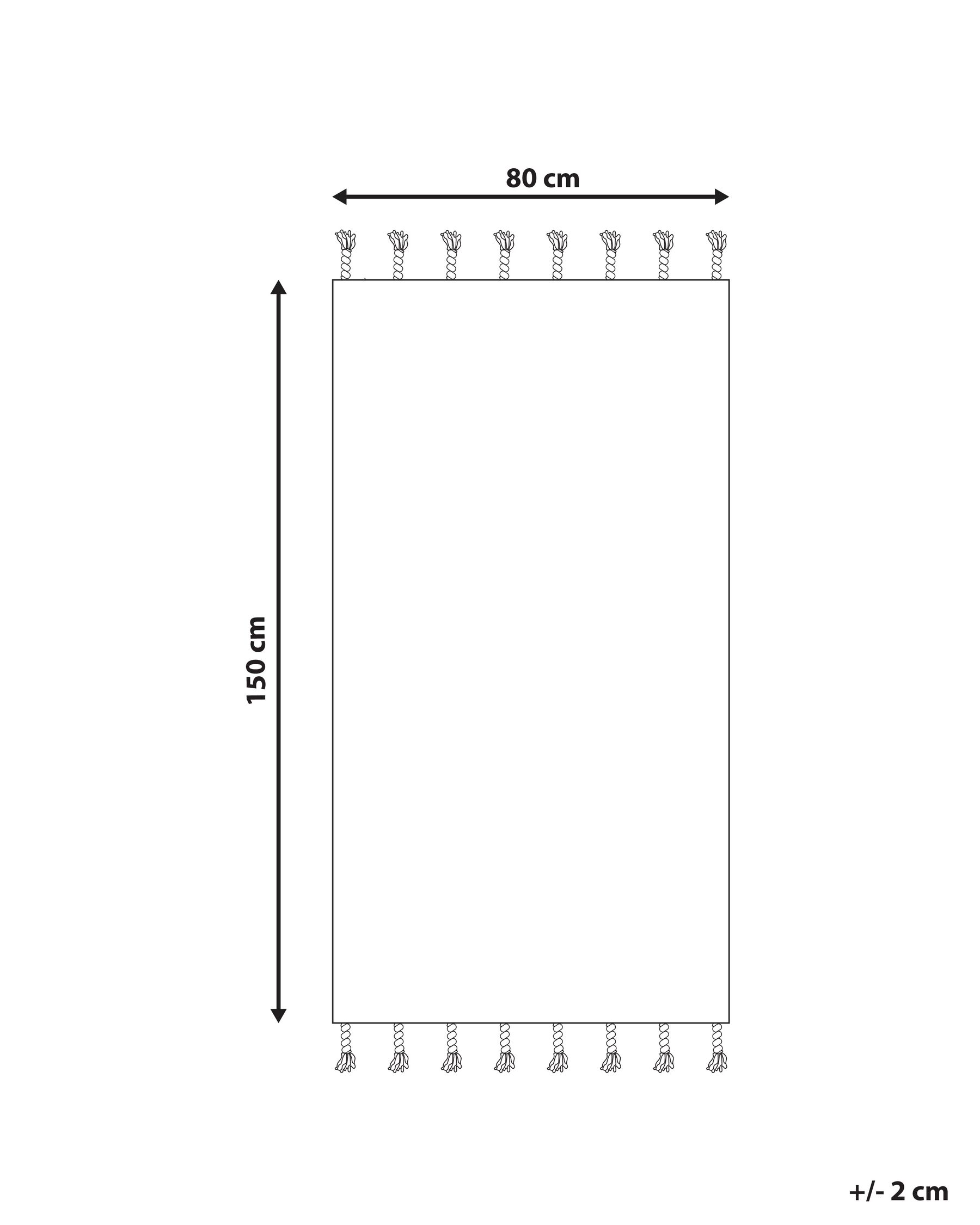 Rug KHEMISSET Off-White 80 x 150 cm Cotton_830847