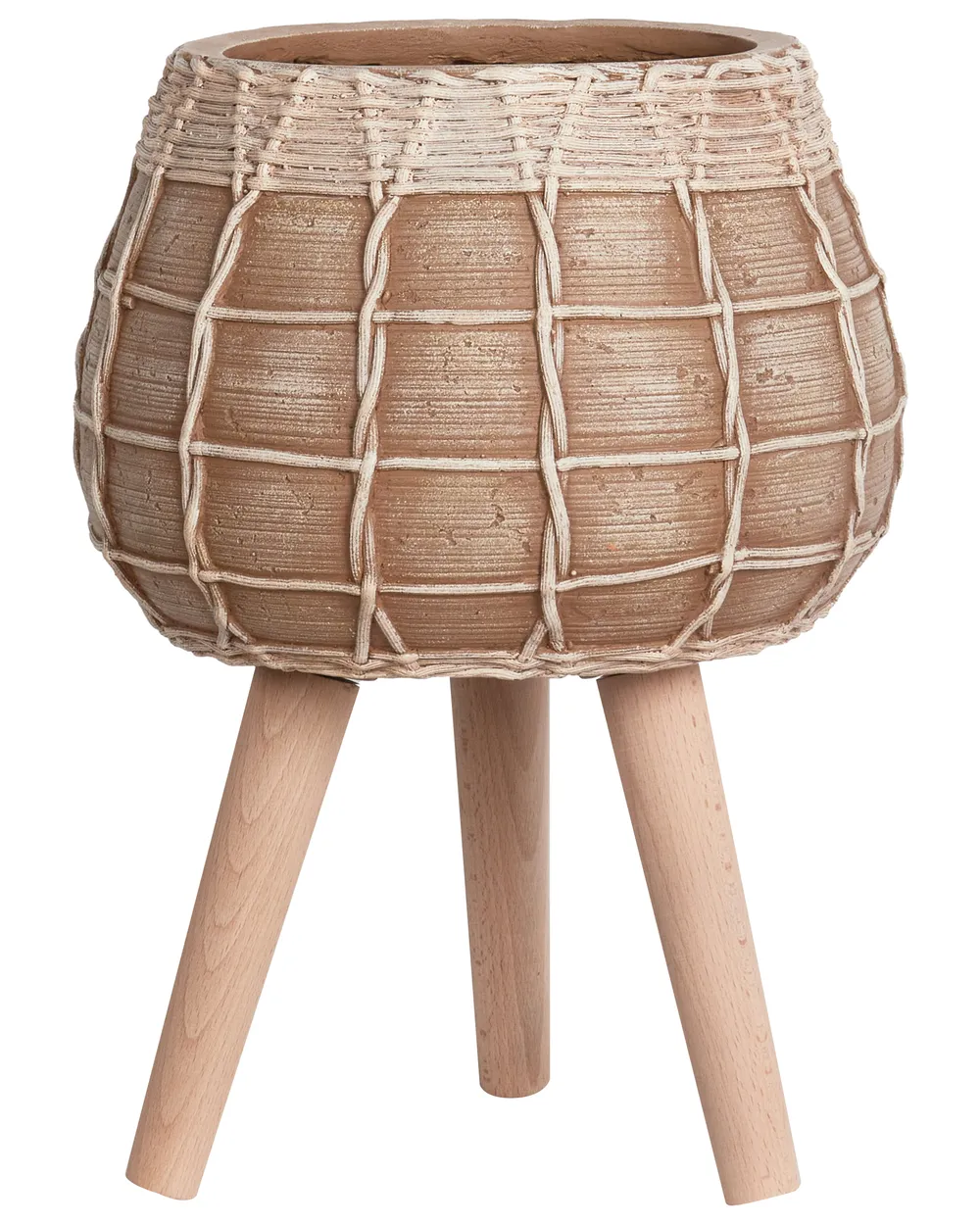 Elevated Plant Pot DARMERA 30 cm Light Brown