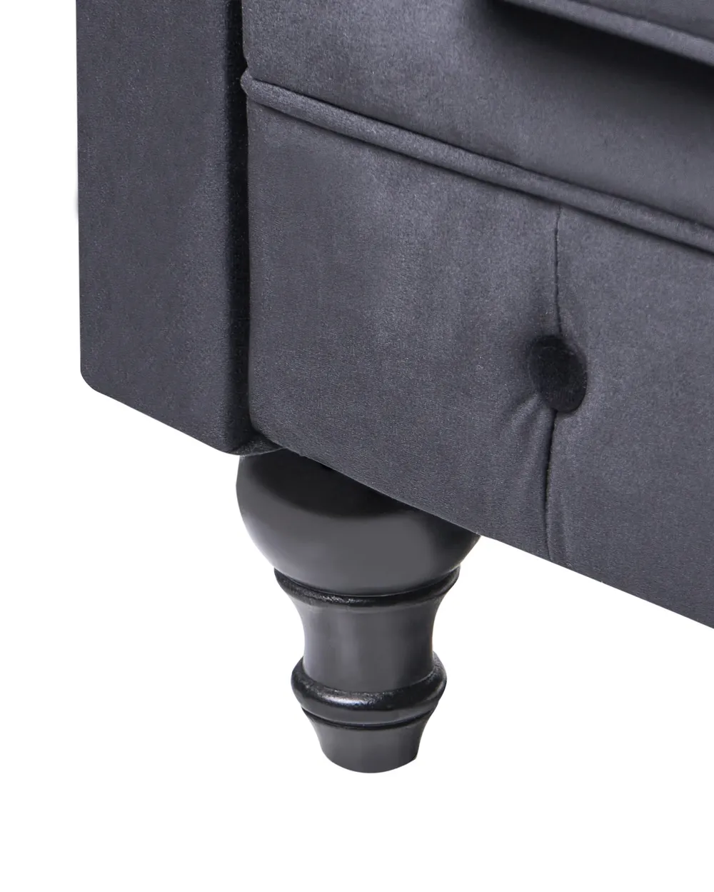 Fåtölj CHESTERFIELD Sammet Svart_705678