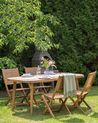 Set of 4 Garden Chairs PARAGGI Certified Acacia Wood Dark Brown