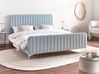 Bed Velvet LUNAN 160 x 200 cm (EU King Size) Light Blue