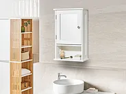 Bathroom Wall Mounted Mirror Cabinet HUILA 34 cm x 53 cm White_1155677