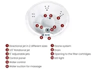 Outdoor Hot Tub with LED MARFIL Brown_968322