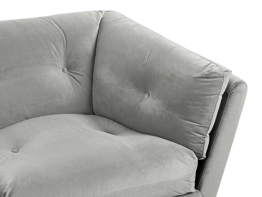 Sofa 3 Seater LENVIK Velvet Grey_784806