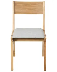 Set of 2 Dining Chairs ENOLA Wood Light Brown/ Light Grey_952317