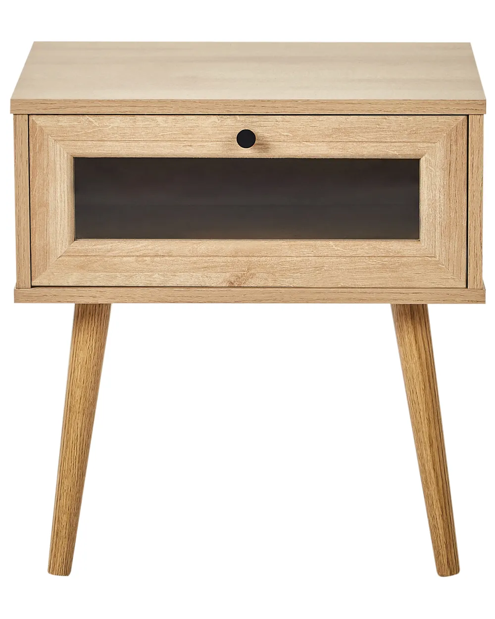 1 Drawer Bedside Table ALBANY Light Brown_963410