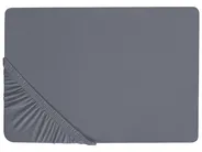 Fitted Sheet JANBU 90 x 200 cm Cotton Dark Grey_845298