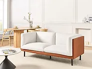 Sofa 2 Seater VORGOD Fabric Off-White_1185547