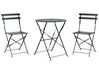 Bistro Set Folding FIORI Metal Black