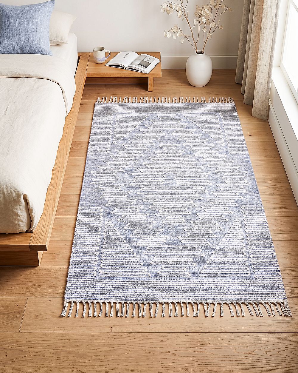 Matta ANSAR Blå 80 x 150 cm Bomull