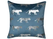 Set of 2 Decorative Cushions BLUEBELL 45 x 45 cm Velvet Blue Animal Pattern_769101