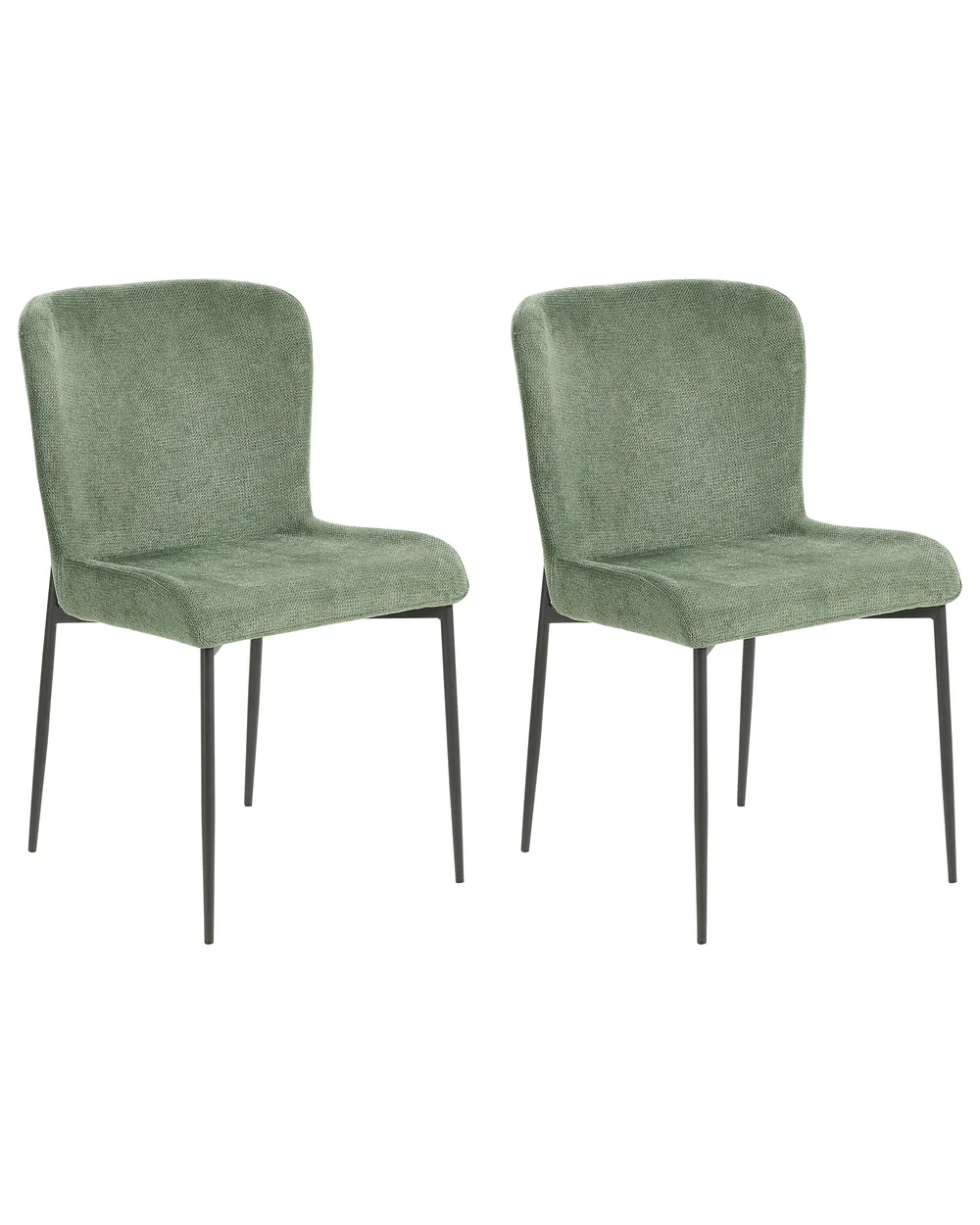 Set of 2 Dining Chairs ADA Dark Green