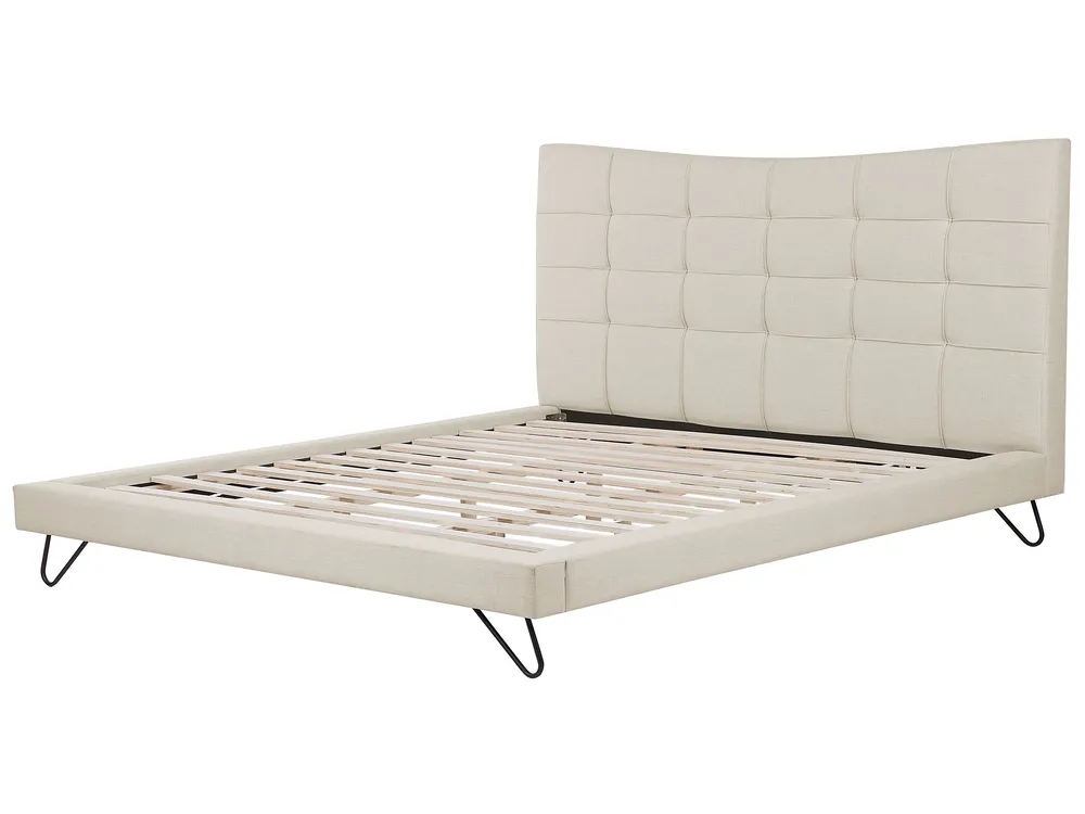 Bed Fabric LANNION 180 x 200 cm (EU Super King) Light Beige_759686