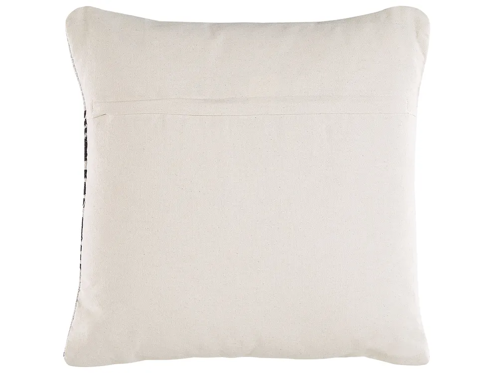Set of 2 Decorative Cushions CARDAK 45 x 45 cm Cotton Black/ White Geometric Pattern_802266